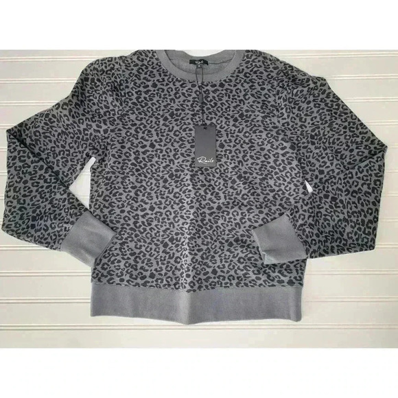 RAILS Marcie Charcoal Cheetah Print Sweatshirt Size XS NEW. 330 - Picture 2 of 3